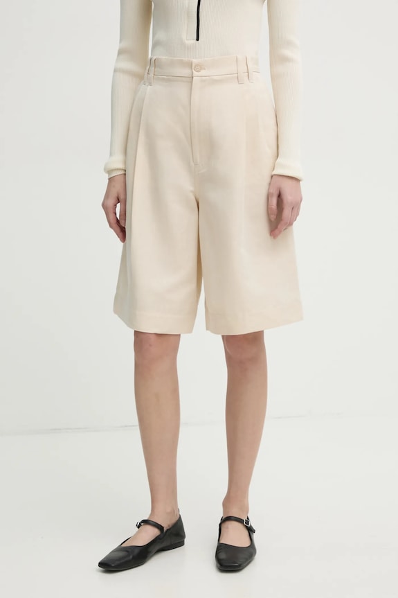 Filippa K pantaloni scurti din in in bej 31114.FK