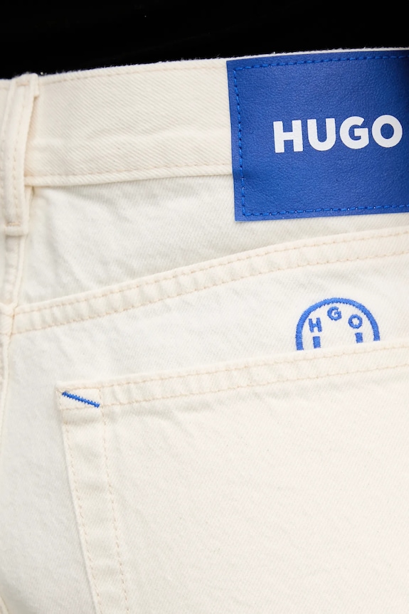 Rifľové krátke nohavice Hugo Blue béžová 50540160