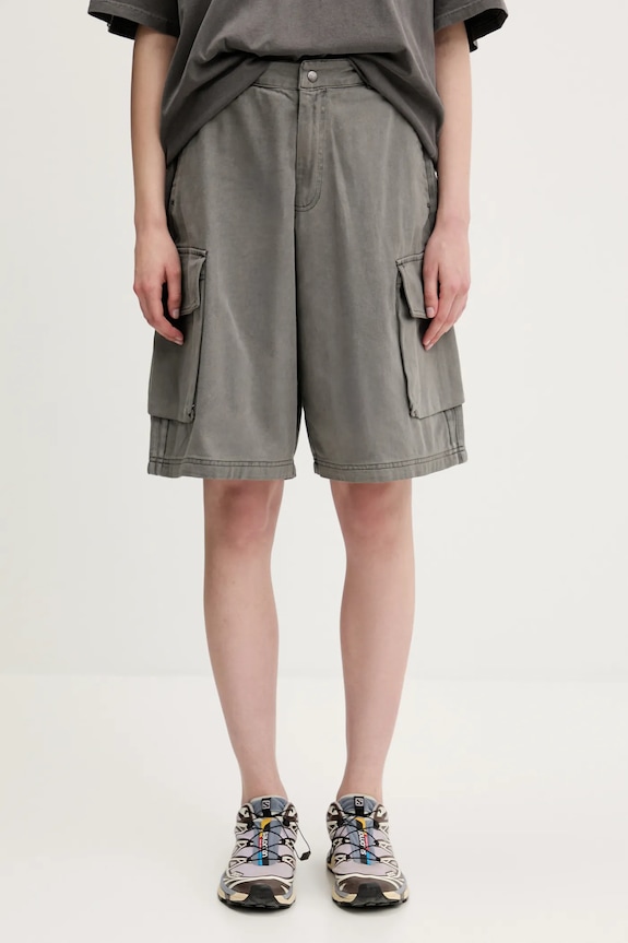 adidas Originals pantaloncini di jeans Cargo Jorts cotone grigio JD0139
