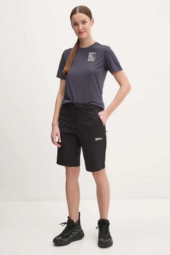Jack Wolfskin pantaloni scurți outdoor Pico Trail A63909 negru SS25