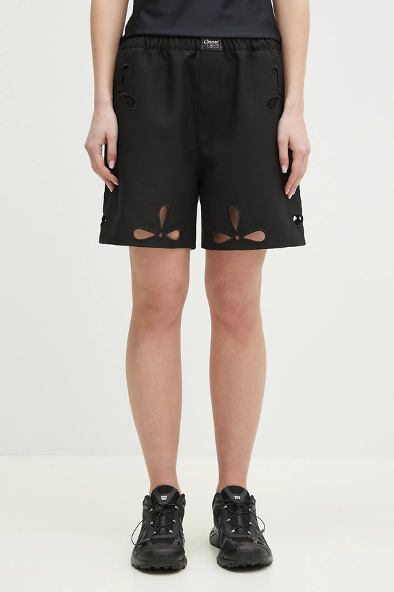 Coperni pantaloni scurti Petal Embroidered Cut-Out panza negru COPP116F3004