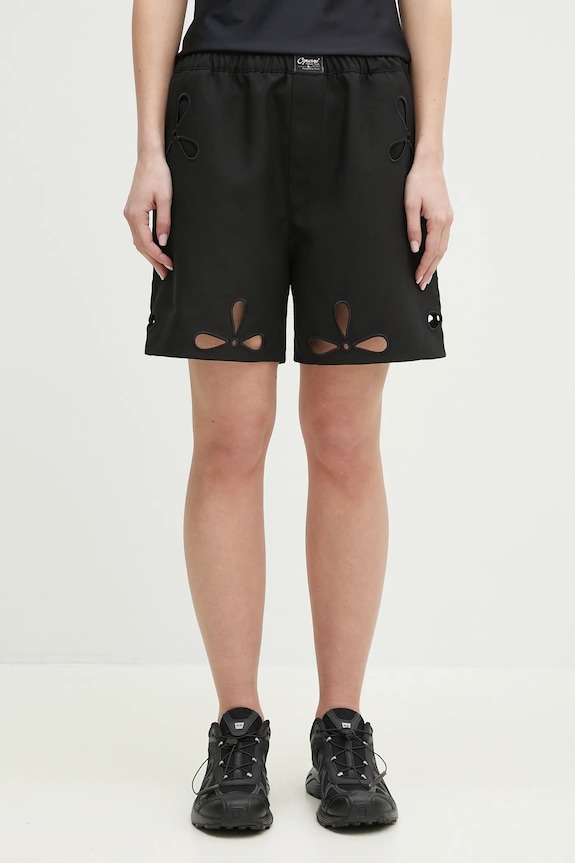 Coperni pantaloni scurti Petal Embroidered Cut-Out panza negru COPP116F3004