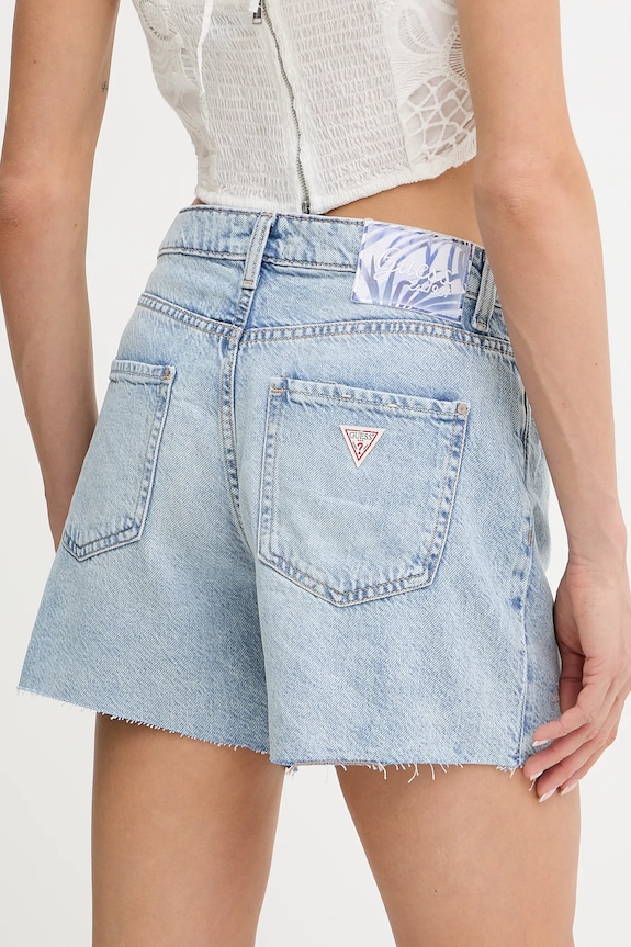 Odzież Guess szorty jeansowe W5GD74.D5B96 niebieski