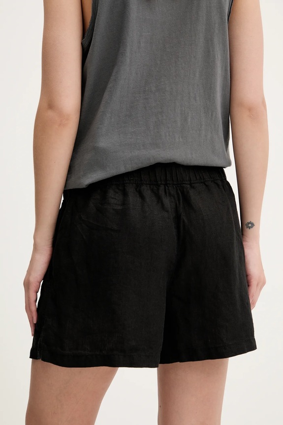 Ρούχα Σορτς από λινό Superdry W7110450A.02A μαύρο