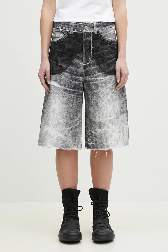 Džínové šortky Andersson Bell Lace Paneled látka černá apa794w
