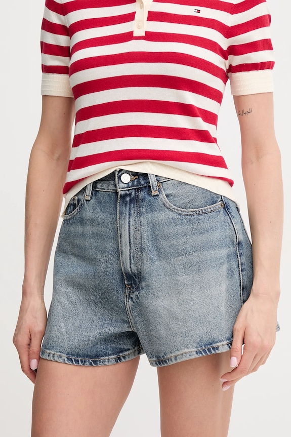 Tommy Hilfiger szorty jeansowe bawełna niebieski WW0WW44384