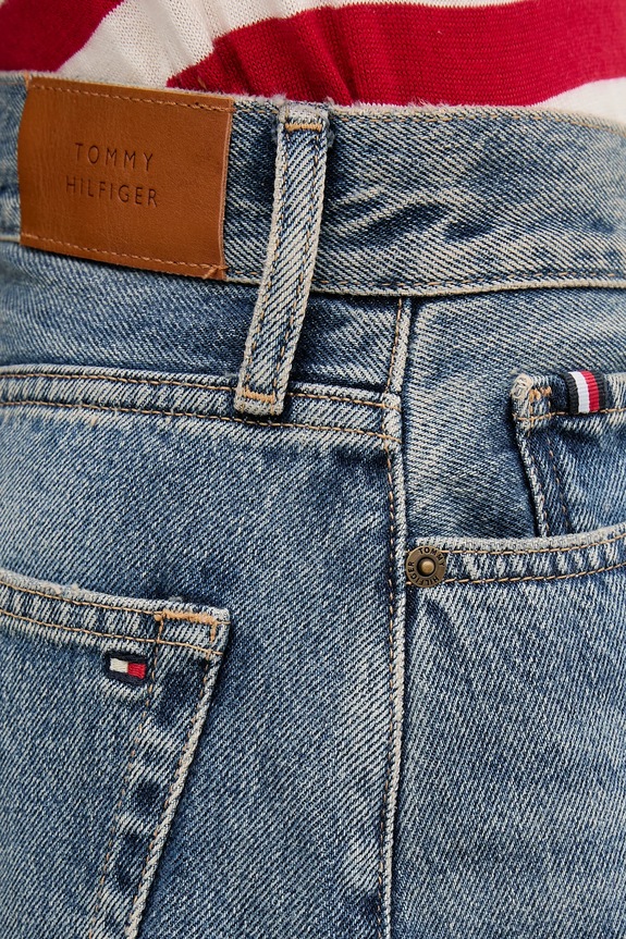 Rifľové krátke nohavice Tommy Hilfiger modrá WW0WW44384