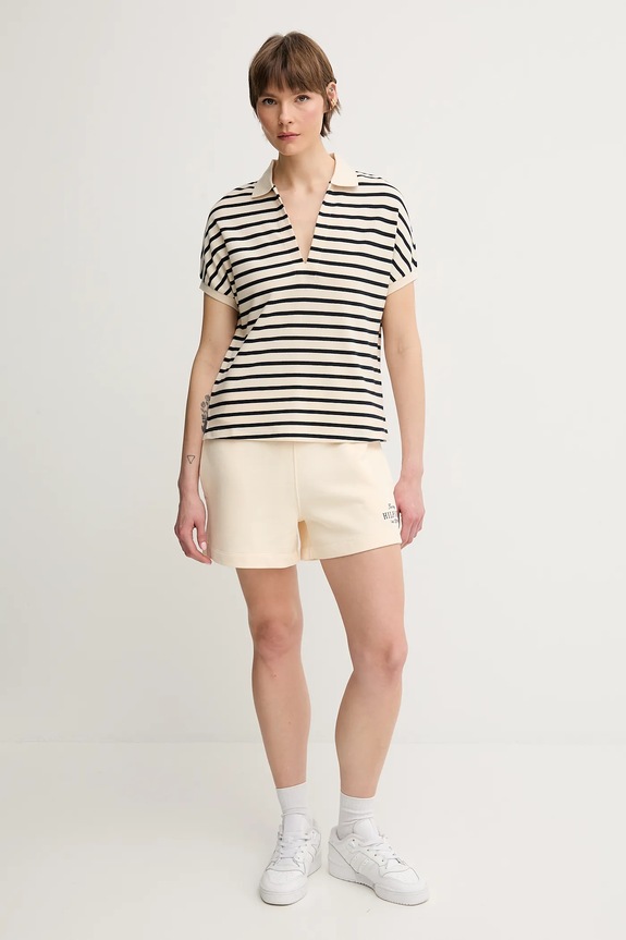 Pamučne kratke hlače Tommy Hilfiger WW0WW45518 bež SS25