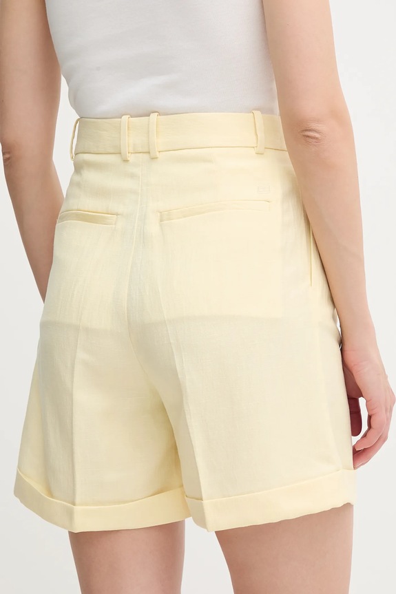 Ρούχα Λινό σορτς Tommy Hilfiger WW0WW44767 κίτρινο