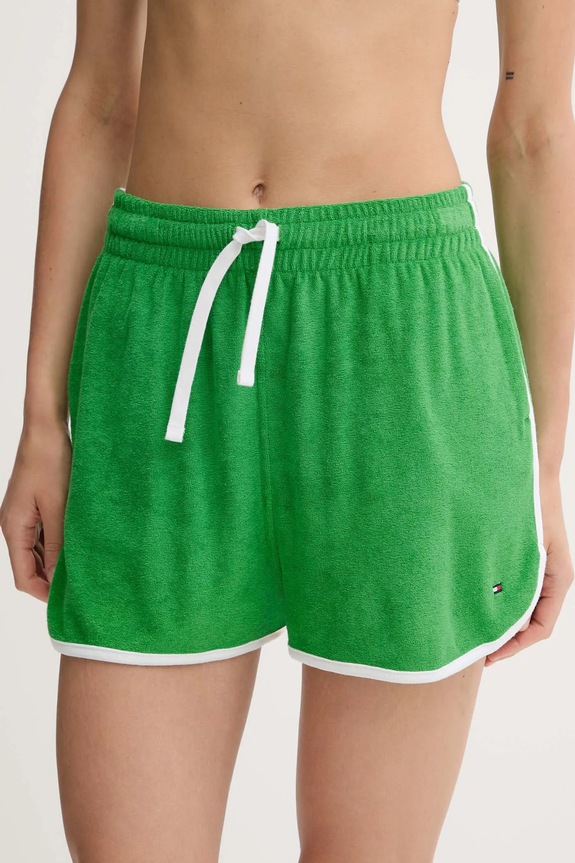 Tommy Hilfiger rövidnadrág aplikációval zöld UW0UW05951