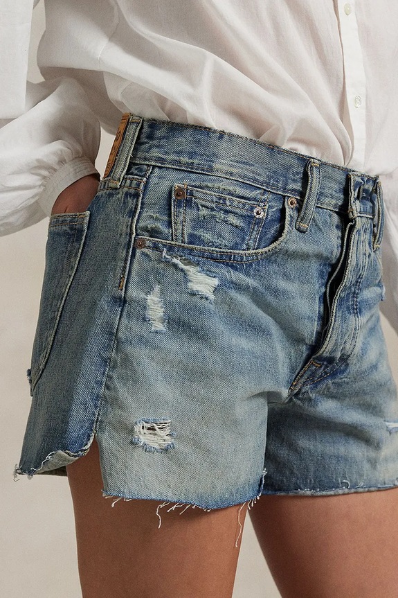Oblečení Bavlněné riflové kraťasy Polo Ralph Lauren 211963529 modrá