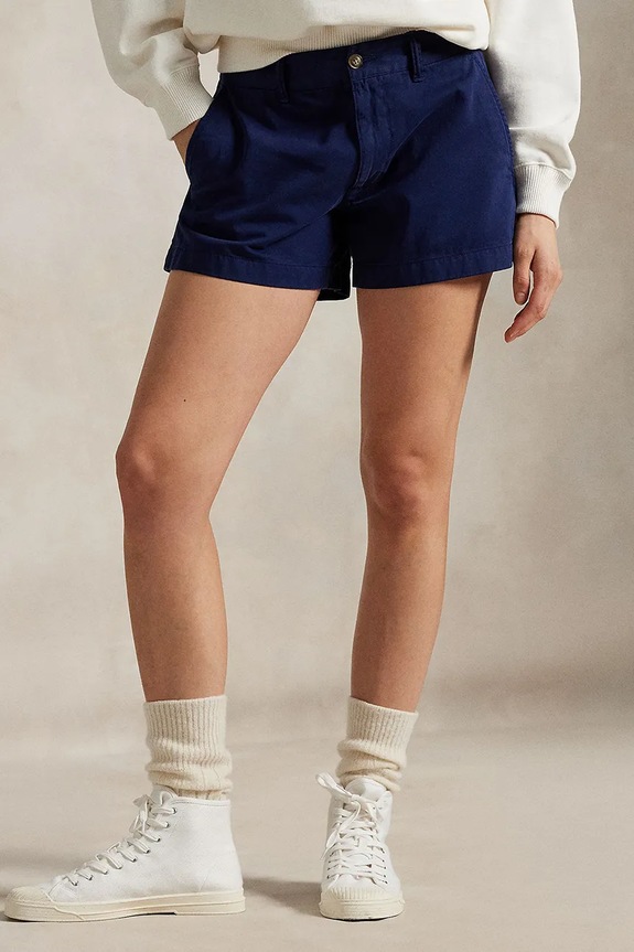 Polo Ralph Lauren шорты chino для женщин из хлопка хлопок тёмно-синий 211963798