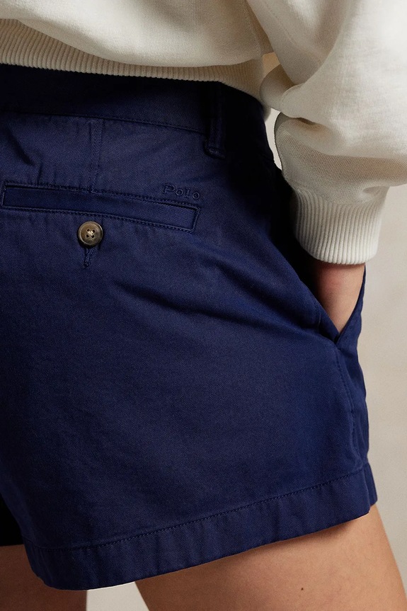 Polo Ralph Lauren шорты chino для женщин из хлопка тёмно-синий 211963798