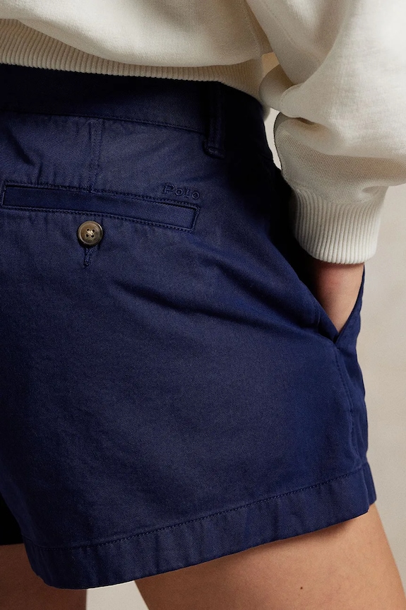 Polo Ralph Lauren шорты chino для женщин из хлопка тёмно-синий 211963798