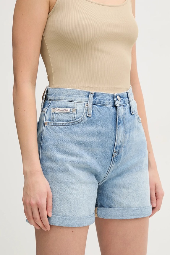 Calvin Klein Jeans farmer rövidnadrág sima kék J20J225152