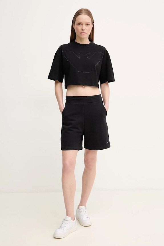 Bavlnené šortky Calvin Klein Jeans J20J225221 čierna SS25