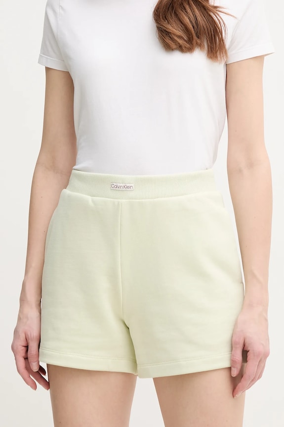 Bavlnené šortky Calvin Klein Jeans pletenina zelená J20J225525