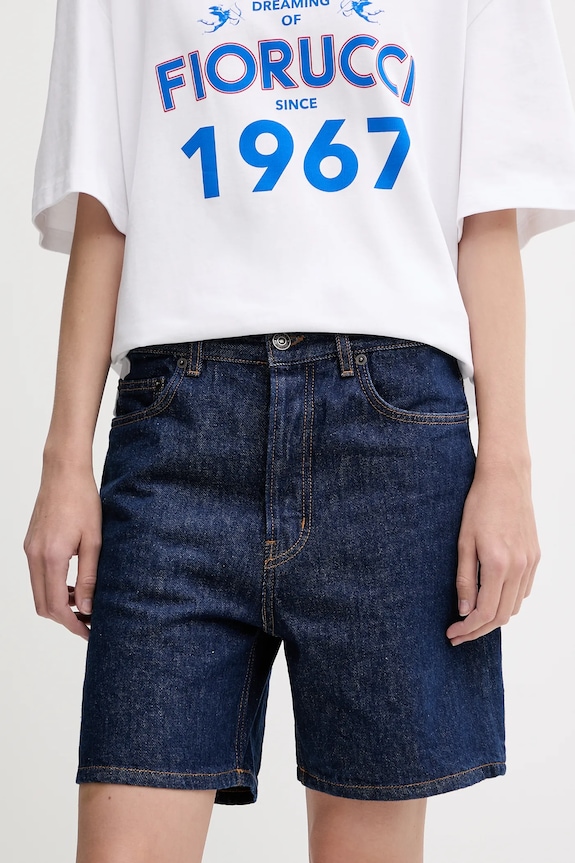 Rifľové krátke nohavice Fiorucci Deep Blue Denim Shorts bavlna tmavomodrá W02SMDSH316DN01DN11
