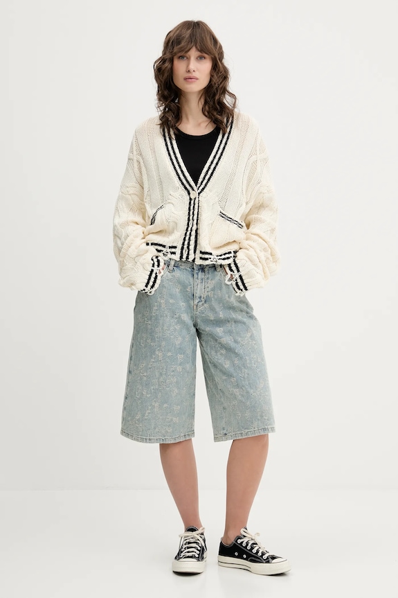 Rifľové krátke nohavice Guess Originals W5GD1K.D5OTA modrá SS25