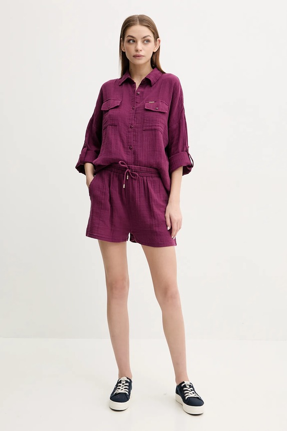 Хлопковые шорты Melissa Odabash MO.ABBIE фиолетовой SS25