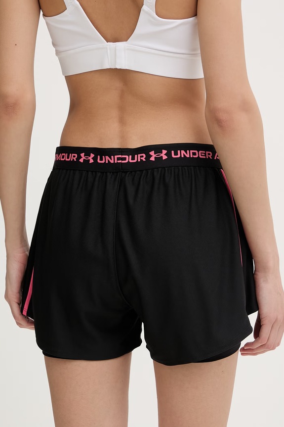 Ρούχα Under Armour σορτς αθλητικά γυναικεία Tech Play 1389895 μαύρο
