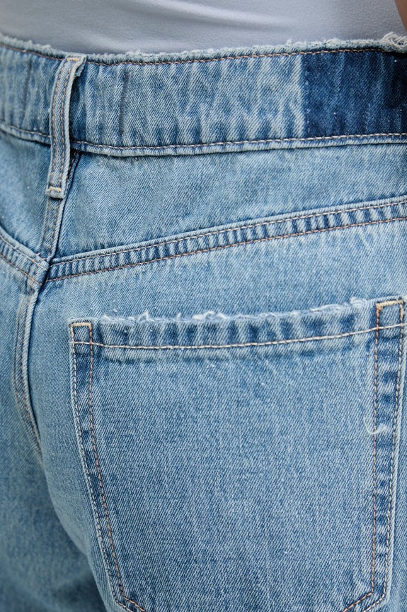 Βαμβακερό τζιν σορτς Hollister Co. μπλε KI349.5096.278