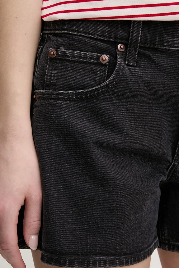 Τζιν σορτς Abercrombie & Fitch μαύρο KI149.5123.975