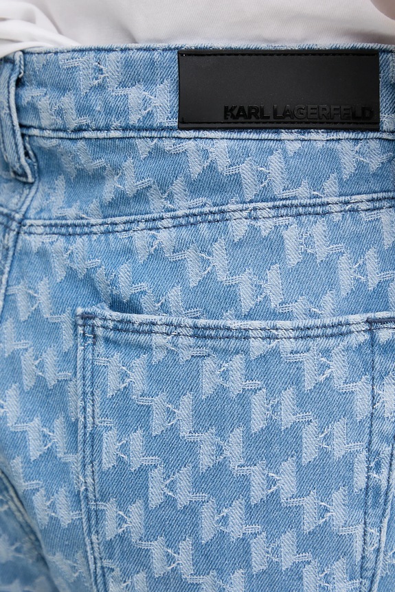 Karl Lagerfeld pamut farmer rövidnadrág A2W10111 kék