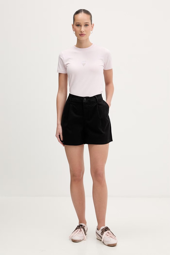 Guess Jeans pantaloni scurți W5GD1U.WGB51 negru SS26