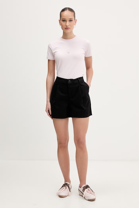 Guess Jeans pantaloni scurți W5GD1U.WGB51 negru SS26