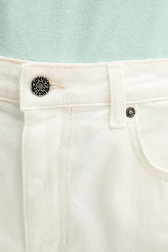 Rifľové krátke nohavice Guess Jeans W5GD0S.D5M62 béžová