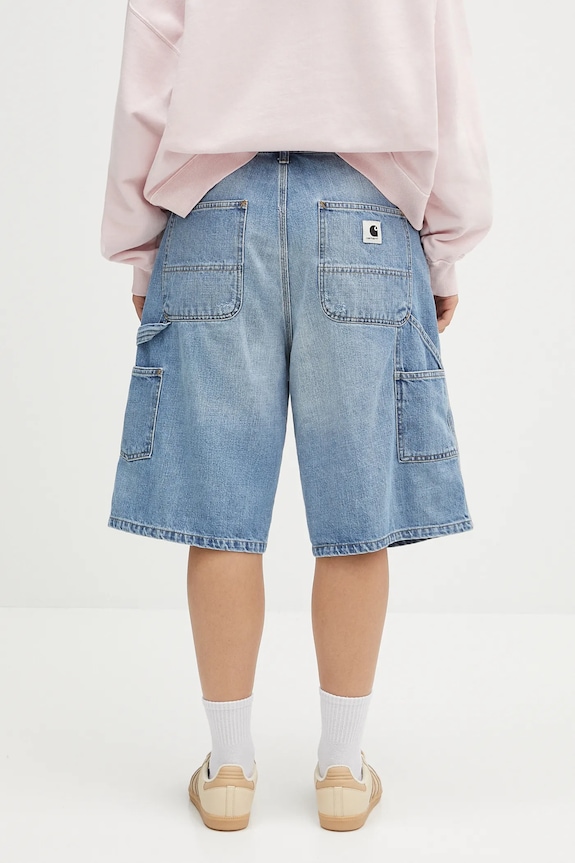 Abbigliamento Carhartt WIP pantaloncini di jeans Brandon Single Knee Short I034875.01UR blu
