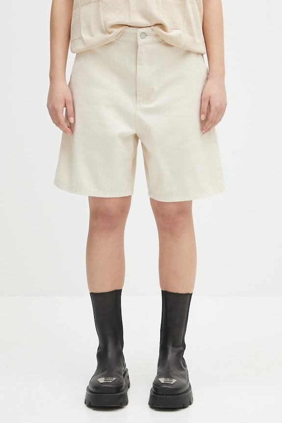 Carhartt WIP denim shorts Drewe Short cotton beige I034834.502