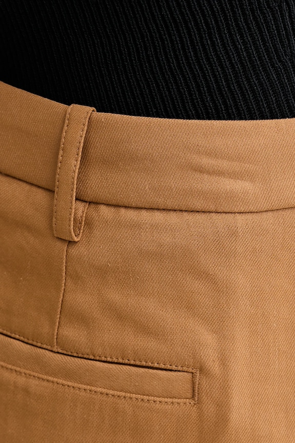 A.L.C. szorty lniane Charles brązowy 2PANT01158