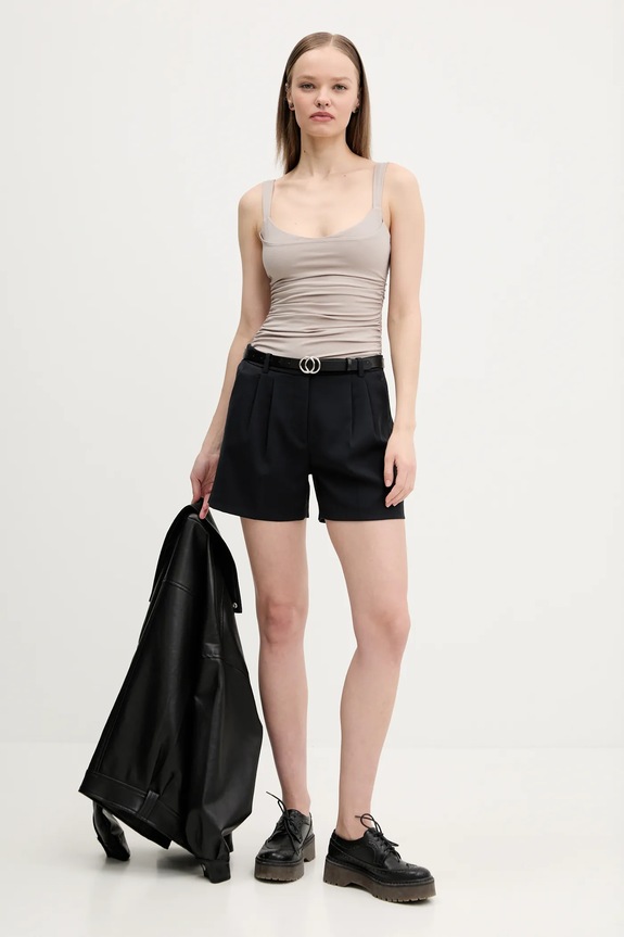 Σορτς Abercrombie & Fitch KI149.5087.900 μαύρο SS25