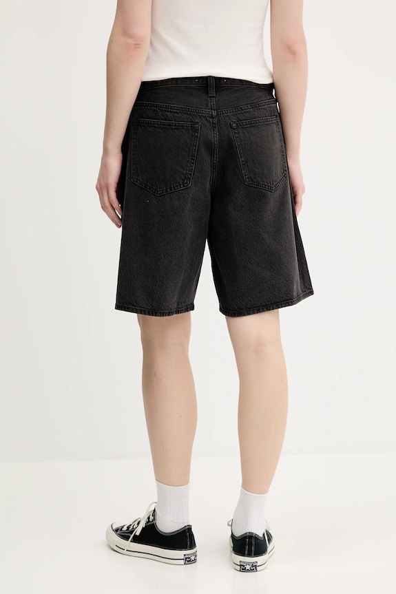 Îmbrăcăminte Abercrombie & Fitch pantaloni scurți jeans KI149.5120.975 negru