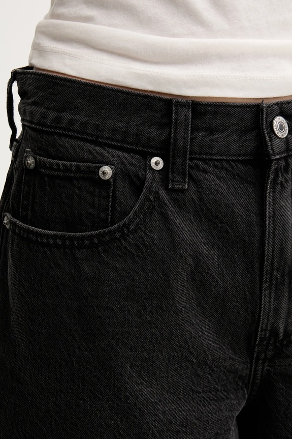 Abercrombie & Fitch pantaloni scurți jeans negru KI149.5120.975