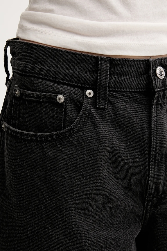 Abercrombie & Fitch pantaloni scurți jeans negru KI149.5120.975