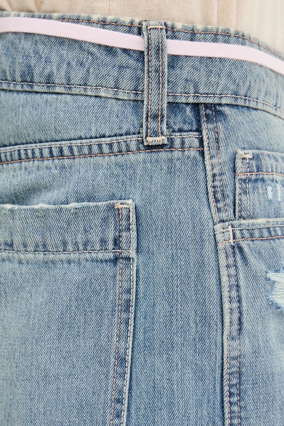 Hollister Co. pantaloni scurți jeans albastru KI349.5099.278