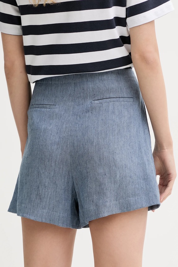 Ρούχα Σορτς από λινό Theory P0303201 μπλε