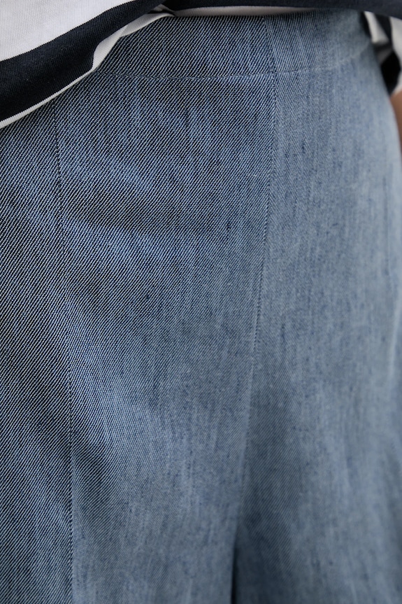 Σορτς από λινό Theory μπλε P0303201