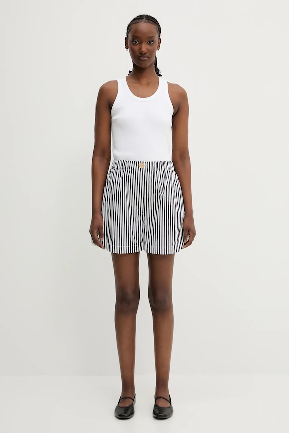 Βαμβακερό σορτσάκι Sportmax Muscari 2512141042600 μαύρο