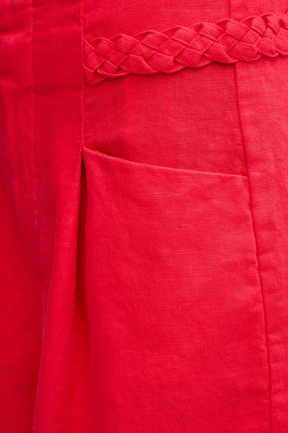 Pedro del Hierro pantaloni scurți din in rosu 2459132