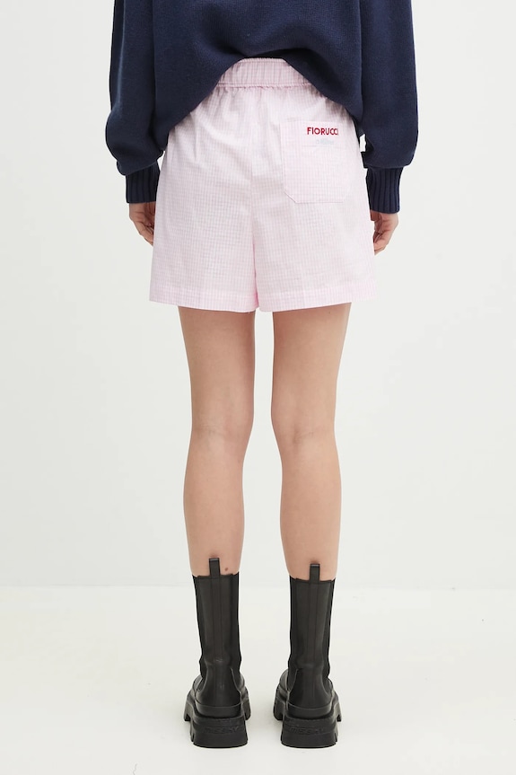 Oblečení Bavlněné šortky Fiorucci Gingham Logo W02SPBSH300CO01PN02 růžová