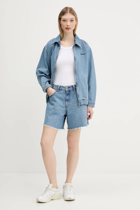Abercrombie & Fitch pantaloni scurți jeans KI149.5146.279 albastru SS25