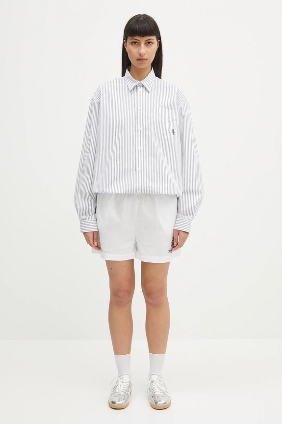 Sporty & Rich cotton shorts Vendome Poplin SH012606205WH01 white