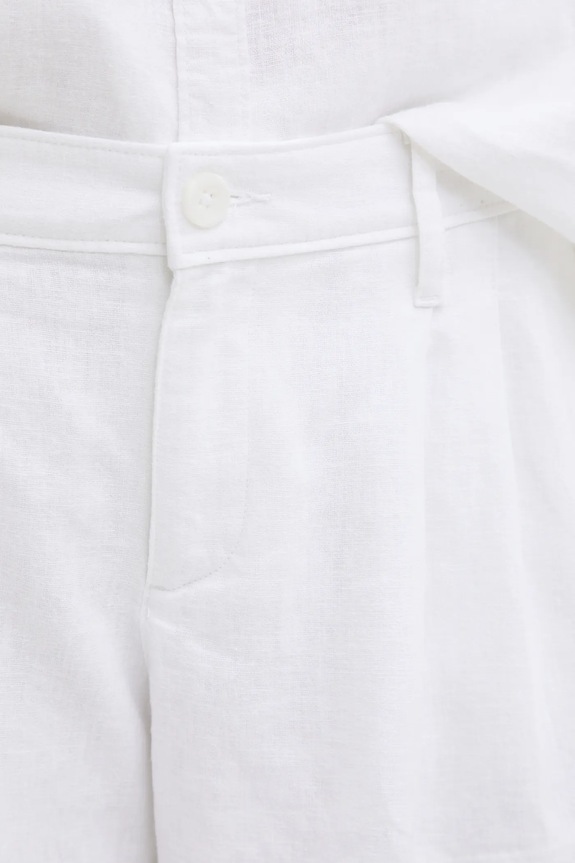 Σορτς από λινό Hollister Co. λευκό KI349.5124.100