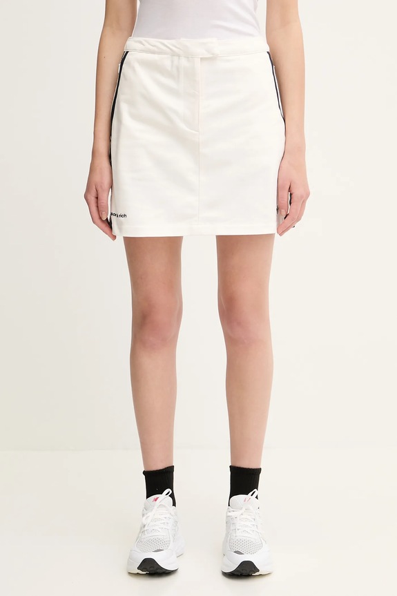 Sportovní sukně adidas Originals x Sporty & Rich Short jednoduchý bílá JL7194