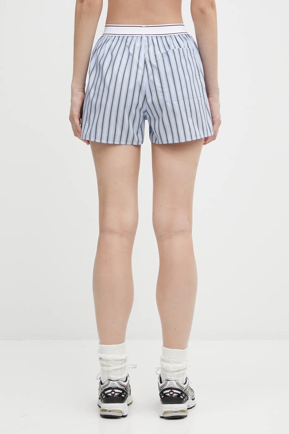 Clothing Sporty & Rich cotton shorts Serif Logo SH015621300MU02 blue