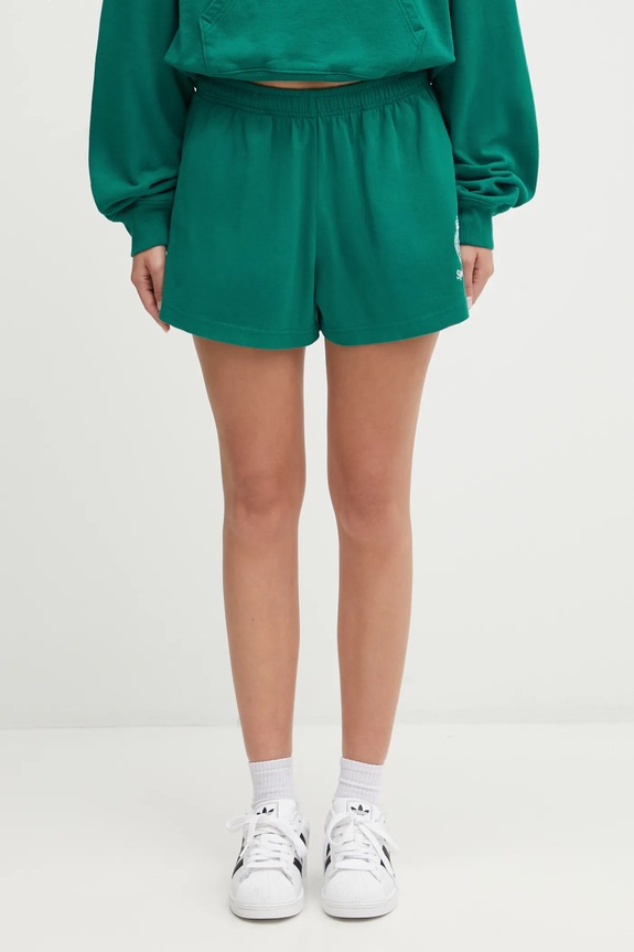 Kraťasy Sporty & Rich Crown Tennis Embroidered Disco s elastanem zelená SH037621304GR03